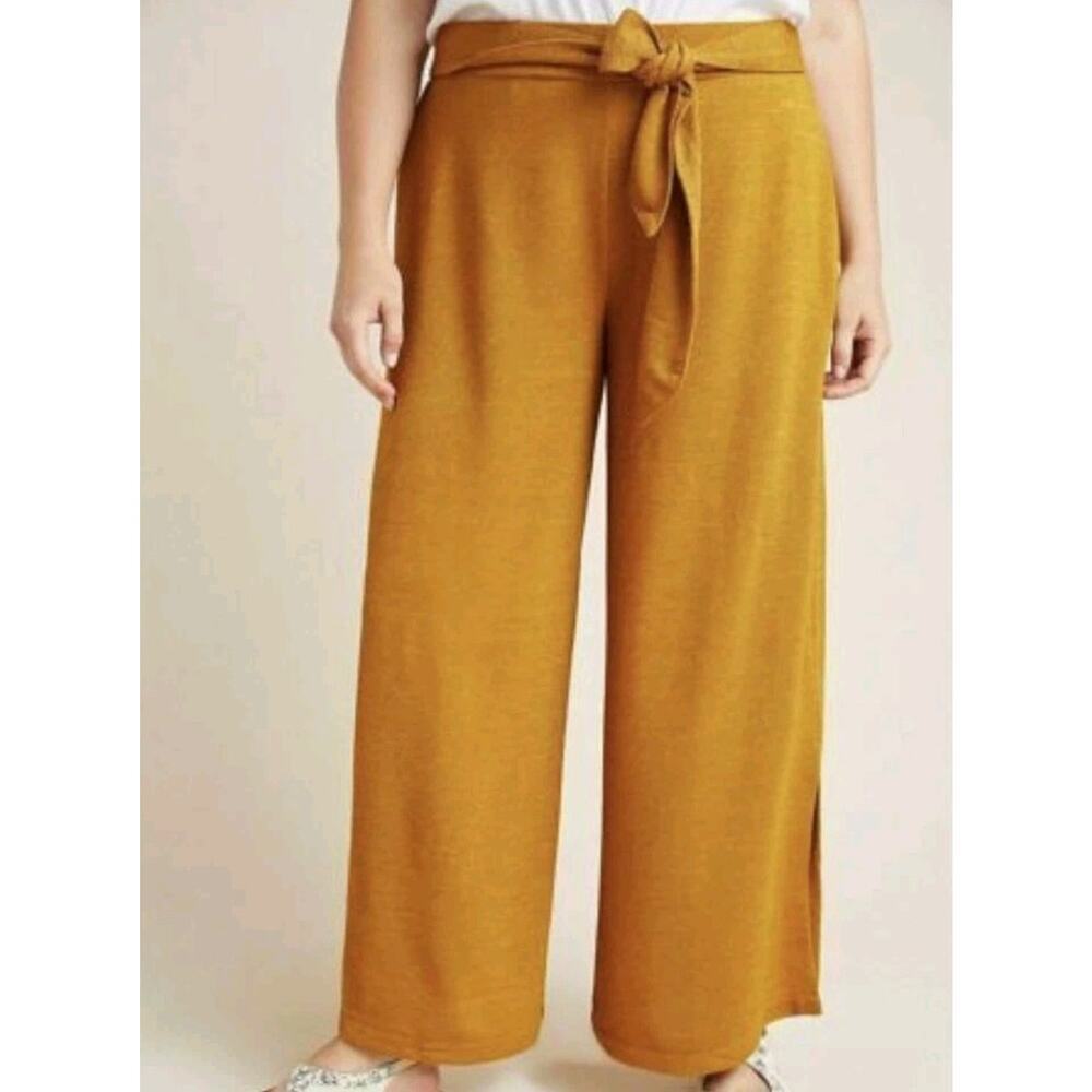 Anthropologie Mustard Wide Leg Pants